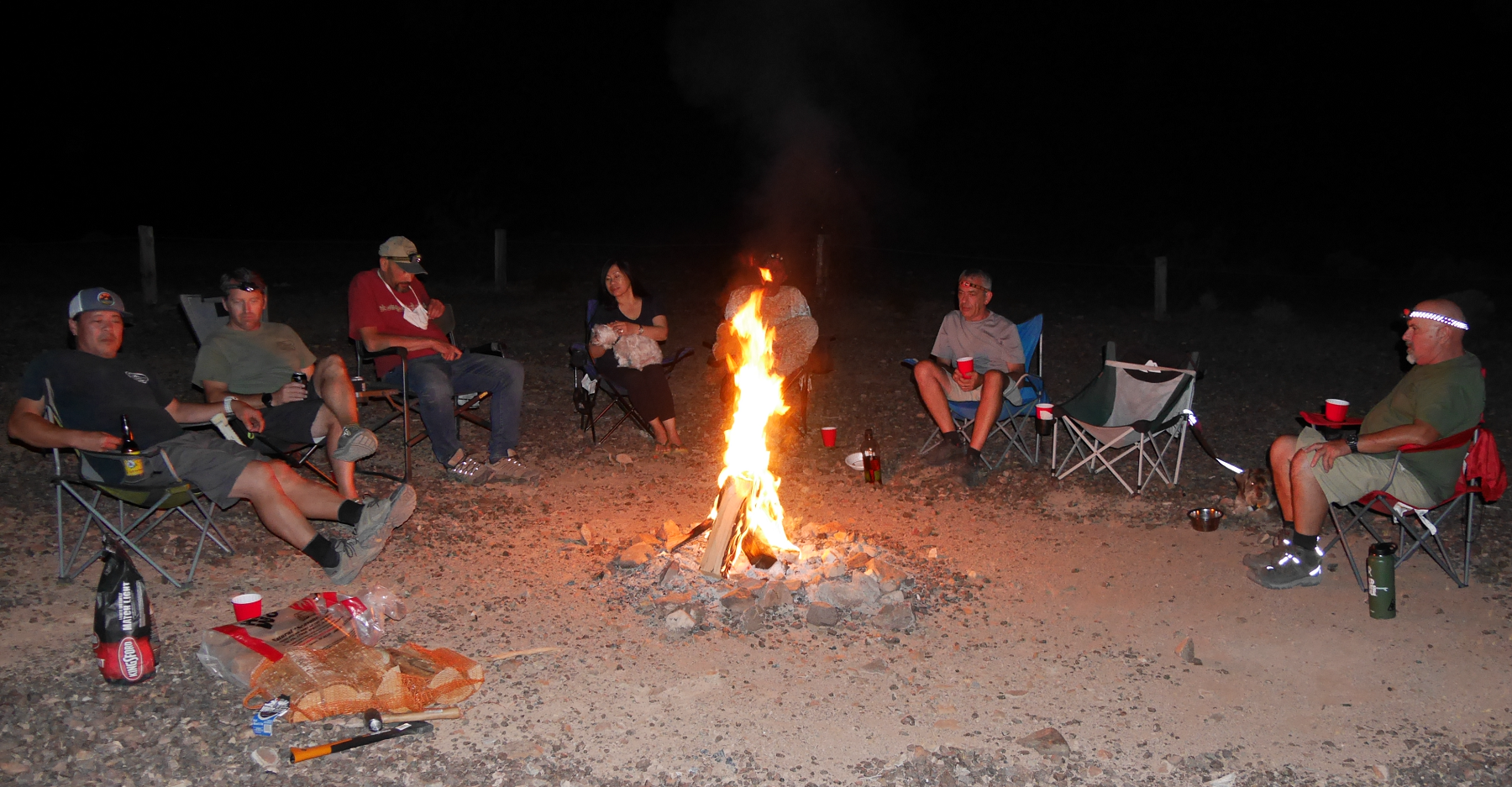 Campfire near Bouse, AZ